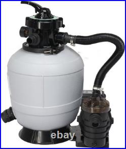 Portable 13 Sand Filter Above Ground + 3/4HP Pool Pump 3435GPH Flow 24H Timer