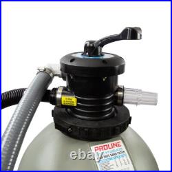 Proline 19 Sand Filter with Base 7-Position Top Mount Valve Hoses Included Proline 19 Sand Filter with Base 7-Position Top Mount Valve Hoses Included