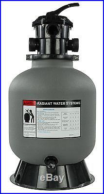 Radiant 16 Inch Above Ground Swimming Pool Sand Filter with6-Way Valve