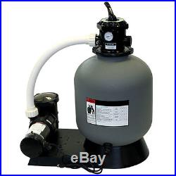 Radiant 19 Inch Above Ground Swimming Pool Sand Filter System with1 HP Pump