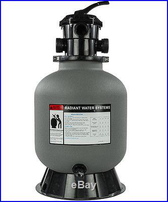 Radiant 22 Inch Above Ground Swimming Pool Sand Filter w/6-Way Valve