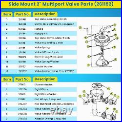 Replac for Pentair 261152 Multiport Valve Kit 2 for FNS, FNS Plus Filters