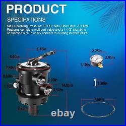 Replace Hayward SP0714T Vari-Flo Control 1-1/2 FIP Top Mount Multiport Valve