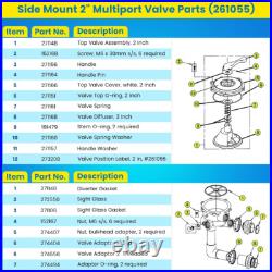 Replace Pentair 261055 Multiport Valve 2 Triton II Sand and Quad D. E. Filters