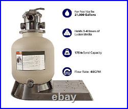 Rx Clear Above Ground Swimming Pool Sand Filter with Valve & Base (Tank Sizes)