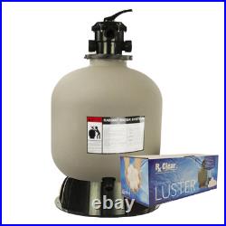 Rx Clear Radiant Above Ground Swimming Pool Sand Filter with White Luster Media Rx Clear Radiant Above Ground Swimming Pool Sand Filter with White Luster Media
