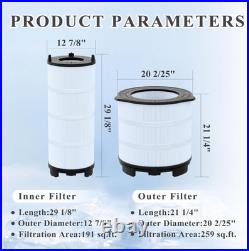S8M150 Inner and Outer Pool Filter Compatible with System 3 S8M150, 25022-0203S