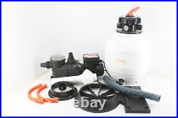 SEE NOTES VEVOR HCP550A D Sand Filter Ground 14in 3/4hp Pump System w Tank White