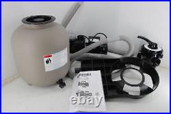 SEE NOTE SWIMLINE HYDROTOOLS Sand Filter Combo Set w Stand Multi Port Valve Gray