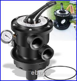 SP0714T Black 7-Way Pool Control Valve Hayward Sand Filter 1.5 FIP Fitting