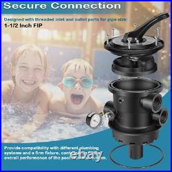 SP0714T Black 7-Way Pool Control Valve Hayward Sand Filter 1.5 FIP Fitting