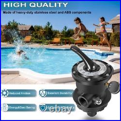 SP0714T Black 7-Way Pool Control Valve Hayward Sand Filter 1.5 FIP Fitting