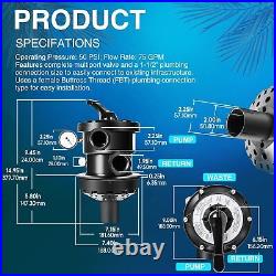 SP0714T VariFlo Top Mount Multiport Valve for Hayward Pro VL Series Sand Filter