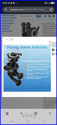 SP0715XR50 2 Multiport Control Valve 6 Positions Backwash Valve For Hayward
