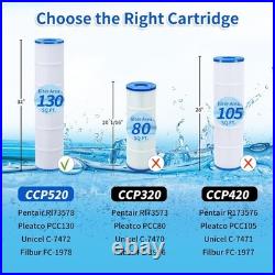 SUNRRA CCP520 Pool Filter Cartridges Pleatco PCC130 Unicel C-7472 4 PACK SUNRRA CCP520 Pool Filter Cartridges Pleatco PCC130 Unicel C-7472 4 PACK