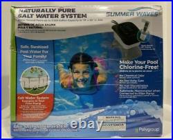 Salt Water Pool System / Summer Waves Above Ground Pools Up To 7,000 Gallons New