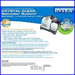 Saltwater System with ECO Electrocatalytic Oxidation Intex Krystal Clear Filter