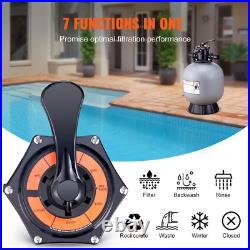 Sand Filter 22 In. Up to 55 GPM Swimming Pool Sand Filter System with 7-Way Mult