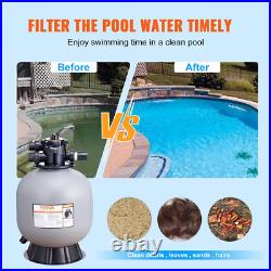 Sand Filter 22 In. Up to 55 GPM Swimming Pool Sand Filter System with 7-Way Mult