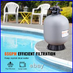 Sand Filter 24 Above Inground Swimming Pool Sand Filter with 7-Way Valve
