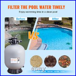 Sand Filter 24 Above Inground Swimming Pool Sand Filter with 7-Way Valve