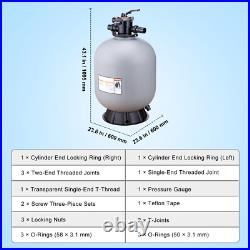 Sand Filter 24 Above Inground Swimming Pool Sand Filter with 7-Way Valve