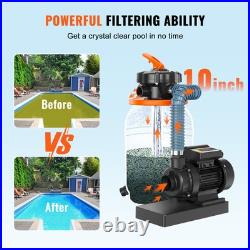 Sand Filter Above Ground 0.33HP Pool Pump 1585GPH Flow 10 6-Way Valve Sand Filter Above Ground 0.33HP Pool Pump 1585GPH Flow 10 6-Way Valve