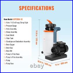 Sand Filter Above Ground 0.33HP Pool Pump 1585GPH Flow 10 6-Way Valve Sand Filter Above Ground 0.33HP Pool Pump 1585GPH Flow 10 6-Way Valve