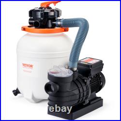 Sand Filter Above Ground 0.35/0.33HP Pool Pump 1585GPH Flow 12/10 6-Way Sand Filter Above Ground 0.35/0.33HP Pool Pump 1585GPH Flow 12/10 6-Way