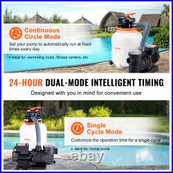 Sand Filter Above Ground 0.35/0.33HP Pool Pump 1585GPH Flow 12/10 6-Way Sand Filter Above Ground 0.35/0.33HP Pool Pump 1585GPH Flow 12/10 6-Way