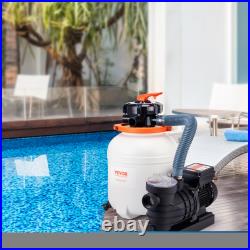 Sand Filter Above Ground 0.35/0.33HP Pool Pump 1585GPH Flow 12/10 6-Way Sand Filter Above Ground 0.35/0.33HP Pool Pump 1585GPH Flow 12/10 6-Way