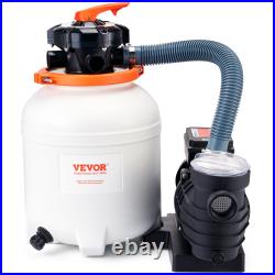 Sand Filter Above Ground 0.35/0.33HP Pool Pump 1585GPH Flow 12/10 6-Way Sand Filter Above Ground 0.35/0.33HP Pool Pump 1585GPH Flow 12/10 6-Way