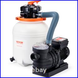 Sand Filter Above Ground 0.35/0.33HP Pool Pump 1585GPH Flow 12/10 6-Way Sand Filter Above Ground 0.35/0.33HP Pool Pump 1585GPH Flow 12/10 6-Way