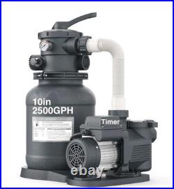 Sand Filter Above Ground Pool Pumps with Timer 3,000GPM
