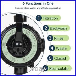Sand Filter Above Ground with 3/4 HP Pool Pump 3420 GPH Flow 13 6-Way Valve US Sand Filter Above Ground with 3/4 HP Pool Pump 3420 GPH Flow 13 6-Way Valve US