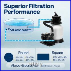 Sand Filter Above Inground Swimming Pool Sand Filter Pump 6/7-Way Valve & Timer Sand Filter Above Inground Swimming Pool Sand Filter Pump 6/7-Way Valve & Timer