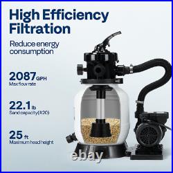 Sand Filter Above Inground Swimming Pool Sand Filter Pump 6/7-Way Valve & Timer Sand Filter Above Inground Swimming Pool Sand Filter Pump 6/7-Way Valve & Timer