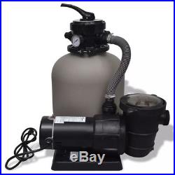 Sand Filter Pump 600 W 4490 gal/h for Aboveground Swimming Pool Soft-Sided Pools