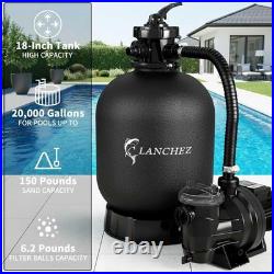 Sand Filter Pump for Above Ground Pool with Timer, 1.5 HP, Max 4900 GPH for Pool Sand Filter Pump for Above Ground Pool with Timer, 1.5 HP, Max 4900 GPH for Pool