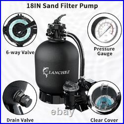 Sand Filter Pump for Above Ground Pool with Timer, 1.5 HP, Max 4900 GPH for Pool