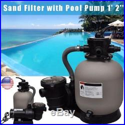 Sand Filter System with Pool Pump Above Ground Swimming Pool 110V Technical US