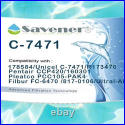 Savener C-7471 Pool Filter Cartridge, Compatible with Pentair CCP420 4 PACK Savener C-7471 Pool Filter Cartridge, Compatible with Pentair CCP420 4 PACK