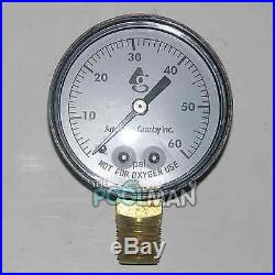 Side Mount 60LB Filter Pressure Gauge 1/4 Pipe Threads