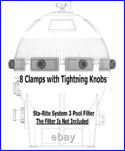 Sta-Rite System 3 Pool Filter Tank Clamp Assembly with Tightening Knob 247