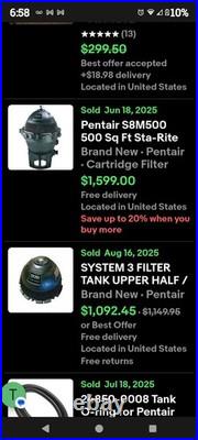 Sta-Rite System 3 filter tank Pentair S7M120Pre-Owned