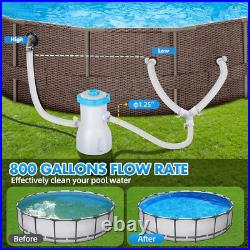 Standard Pool Filter Pump 800 GPH Flow for Clear Water & Debris Filtration Standard Pool Filter Pump 800 GPH Flow for Clear Water & Debris Filtration