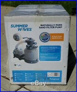 Summer Waves 10 Sand Filter Pump Above Ground Pool 1400 GPH IN HAND FREE SHIP