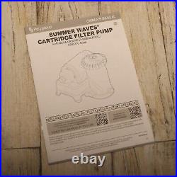 Summer Waves Centrifugal 2000 Cartridge Filter Pump For Above Ground Pools. NEW