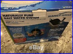 Summer Waves Naturally Pure Salt Water System For Above Ground Pools New in Box