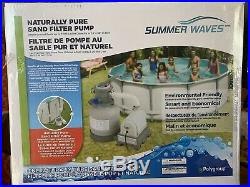 Summer Waves Naturally Pure Sand Filter Pump, above ground pools up to 18' x 52